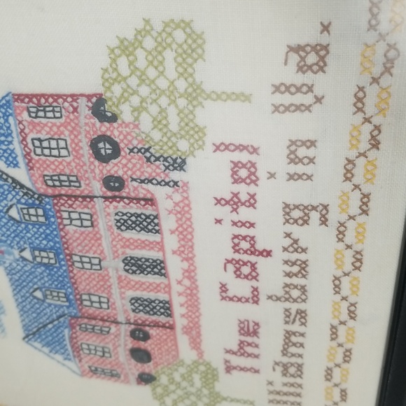 Vintage Cross-Stitch Sampler Glass Framed - Picture 10 of 13